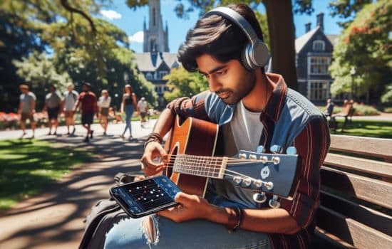 Domina la guitarra en cualquier lugar